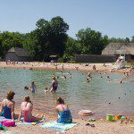 Flandrau State Park-people by pool