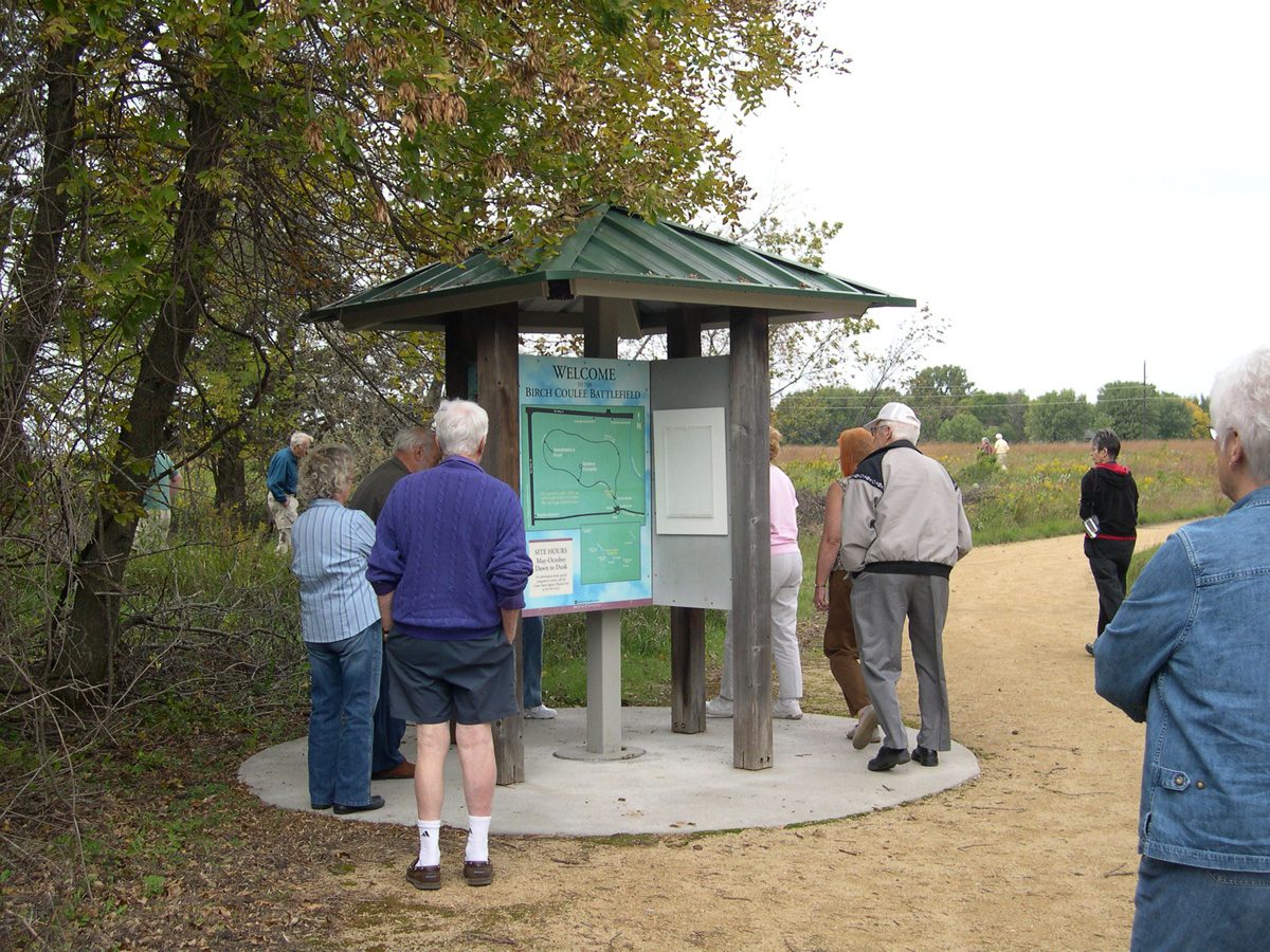 Birch Coulee Battlefield-welcome boards