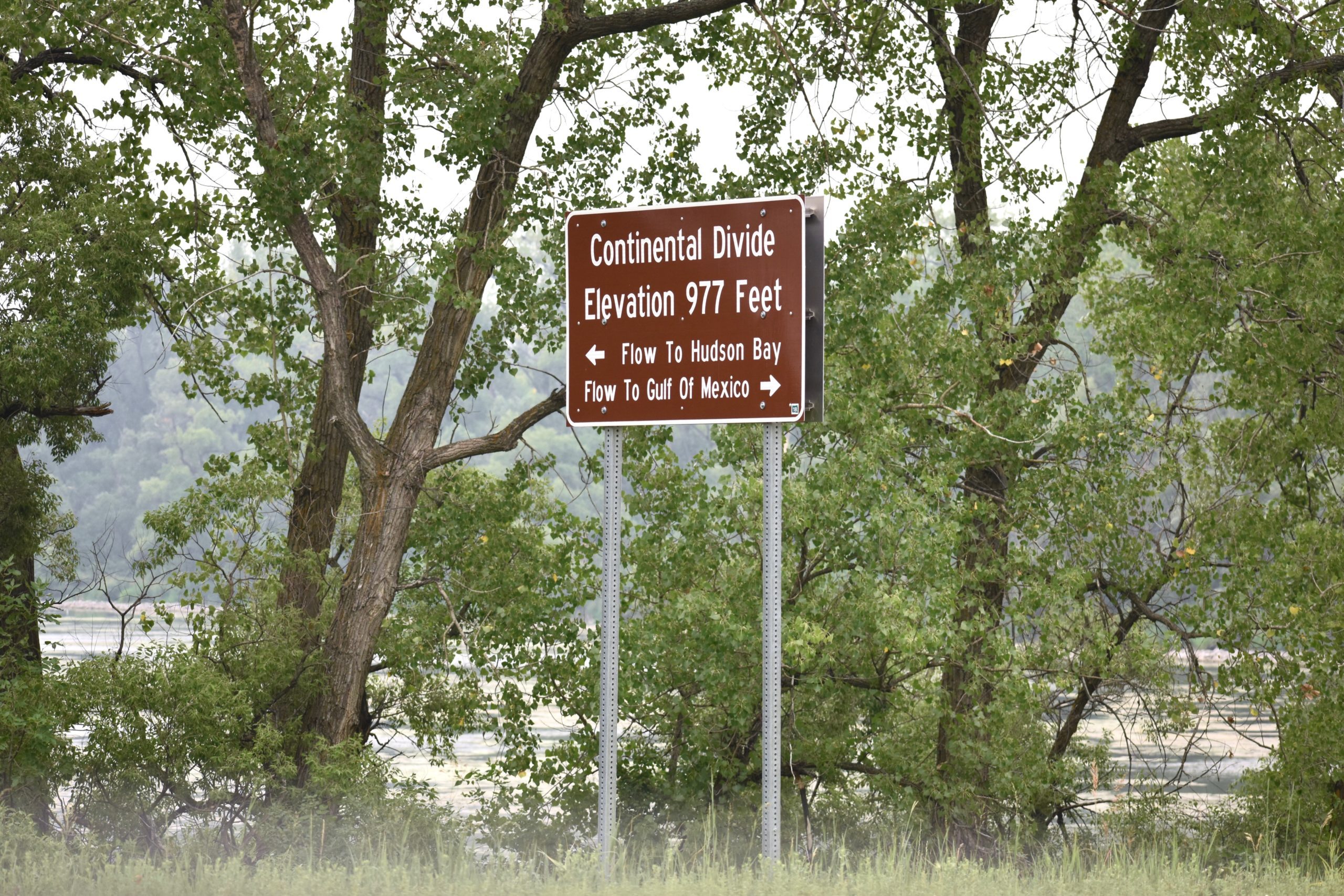 Continental Divide road sign