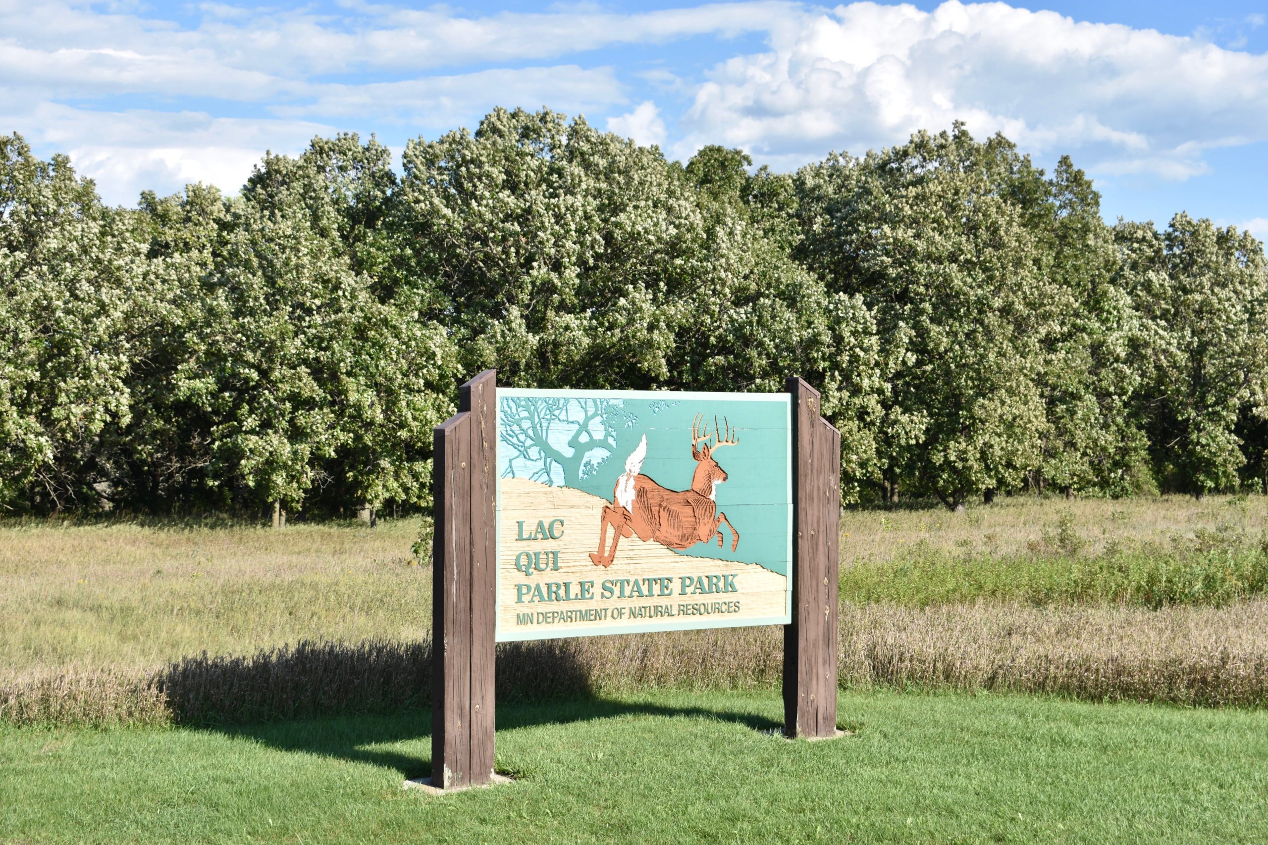 Lac Qui Parle State Park sign