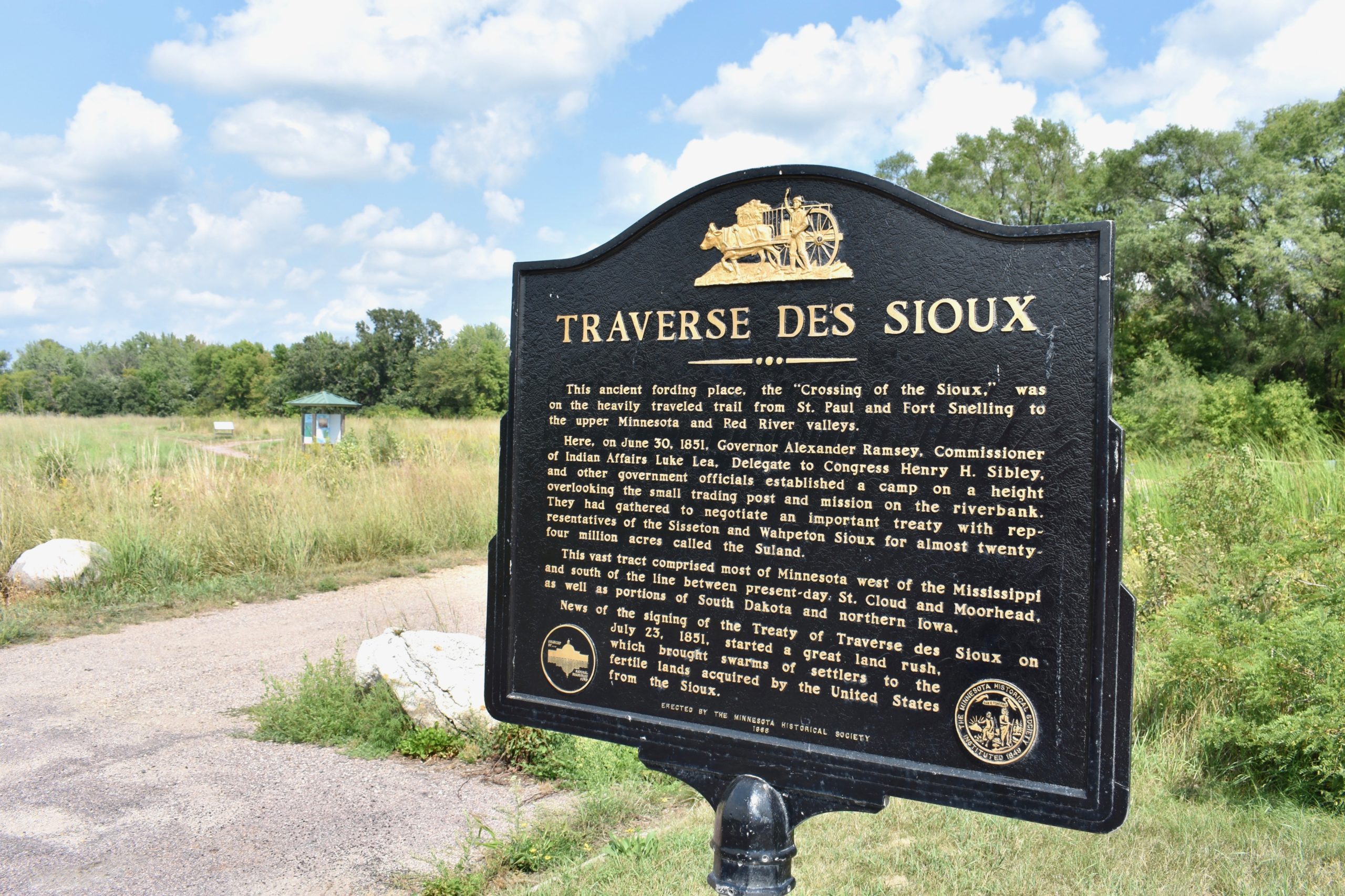 Traverse Des Sioux informational plaque