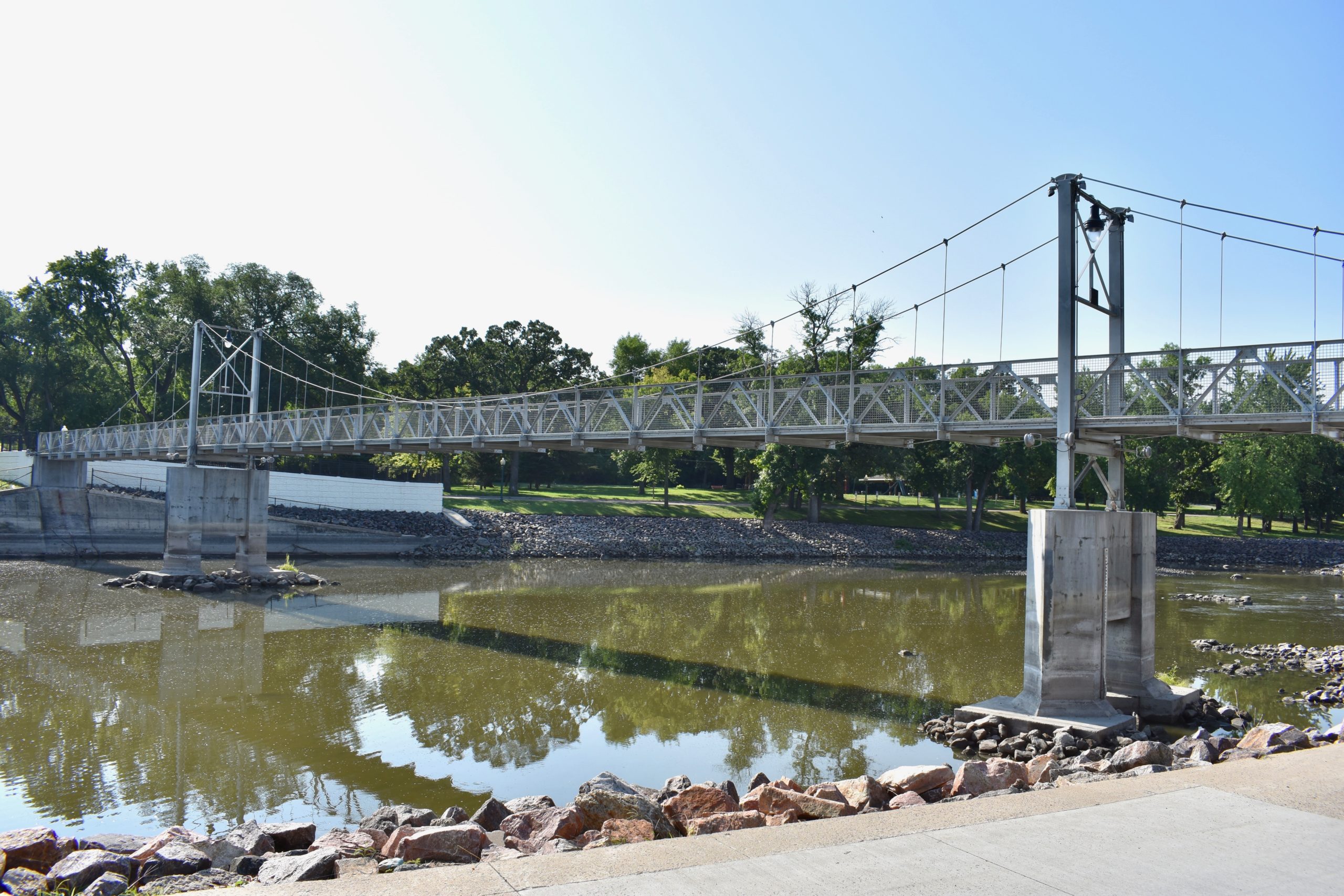 Foot bridge over the river