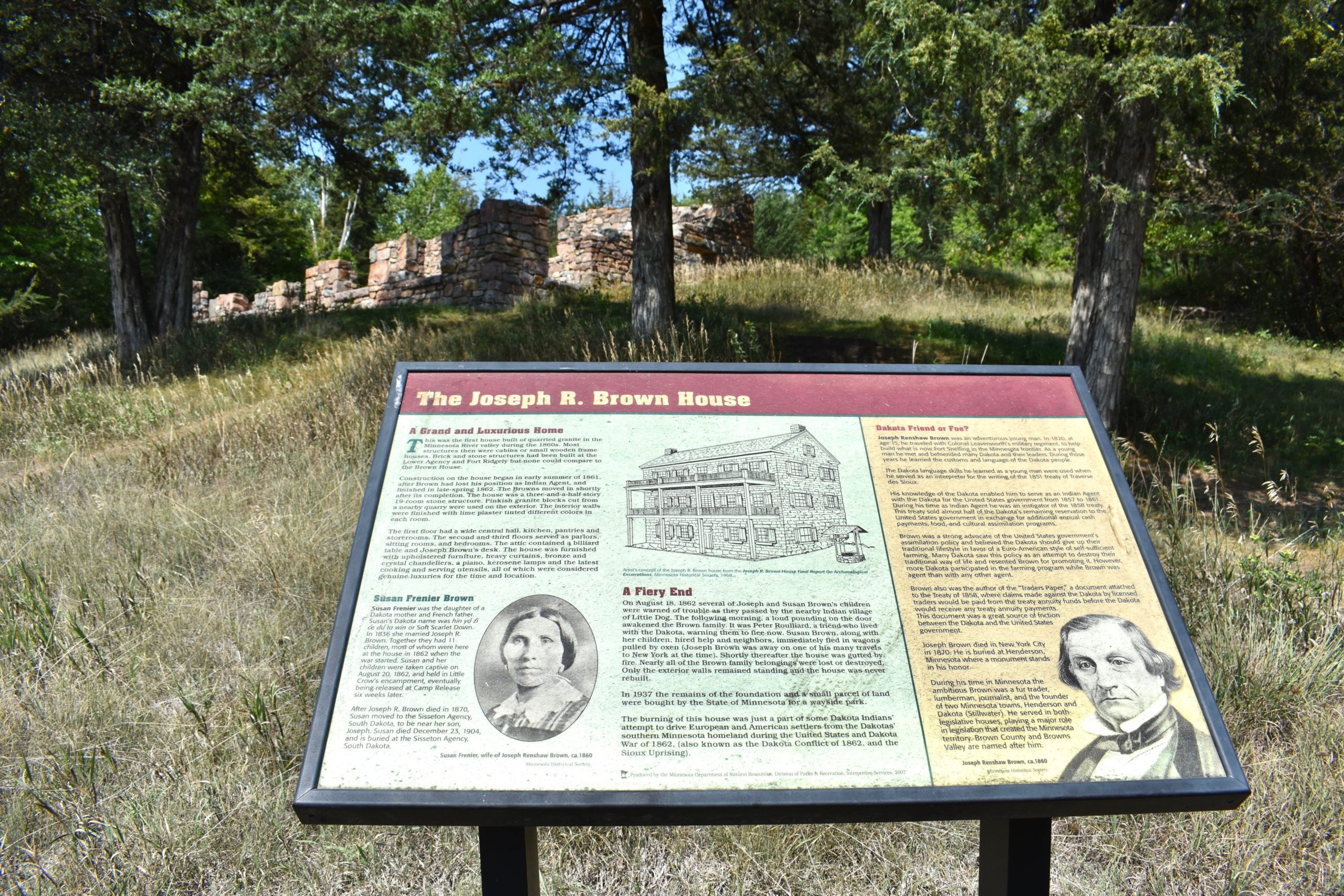 Joseph R. Brown House informational plaque