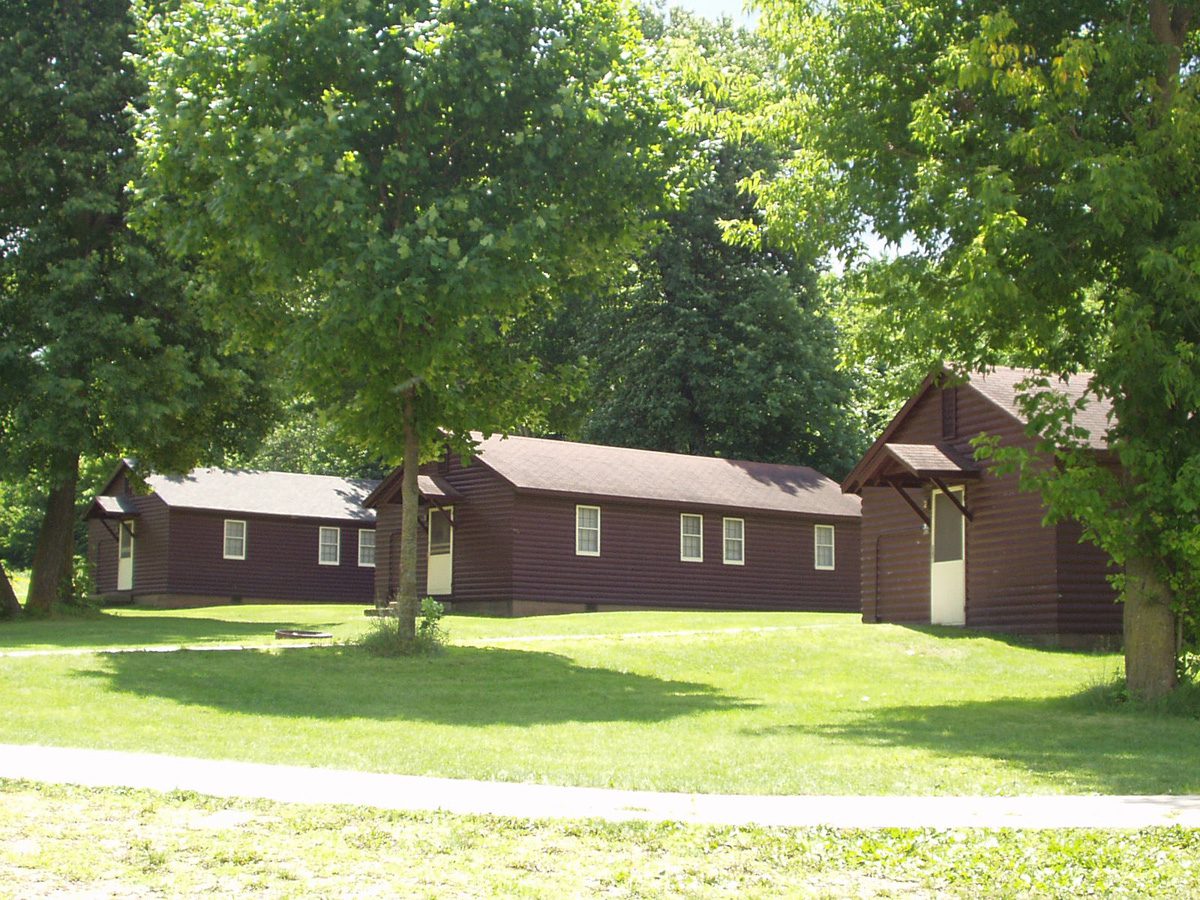 Flandrau State Park-row of cabins