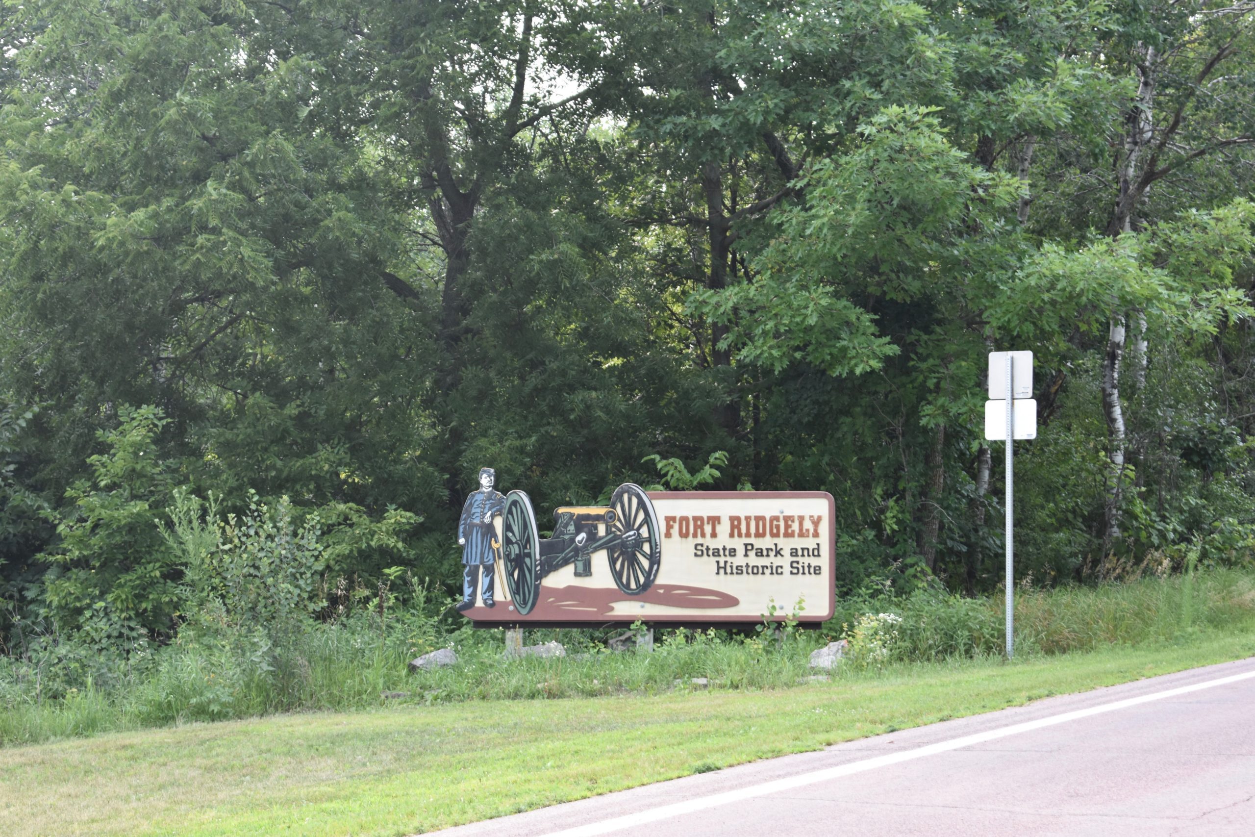 Fort Ridgely State Park and Historic Site sign