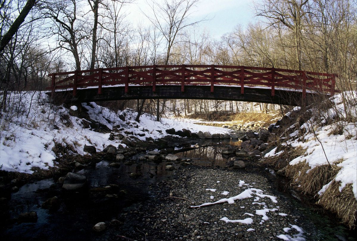Fort Ridgely-snowy bridge