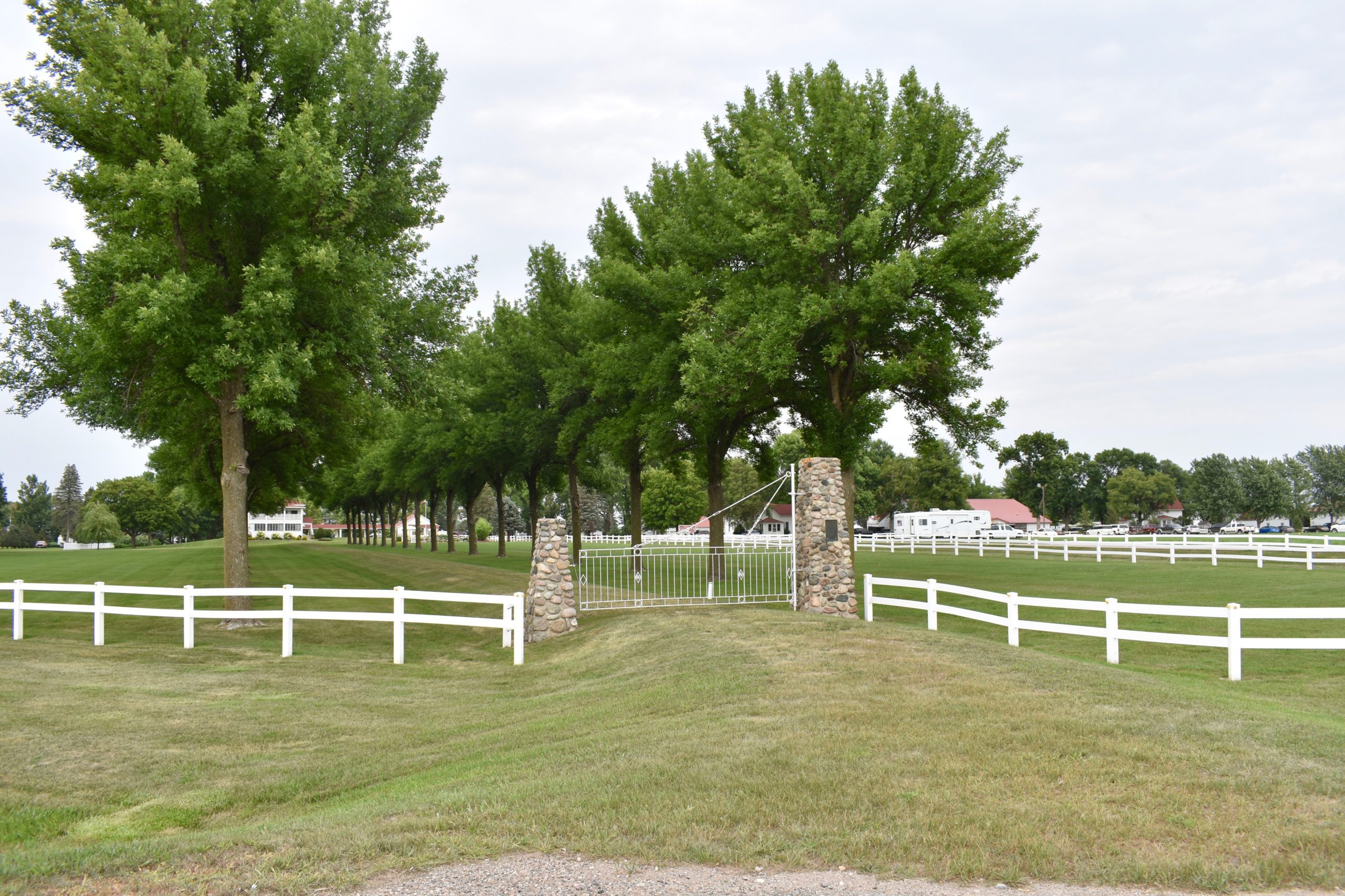 Gated path leading to Gilfillan property
