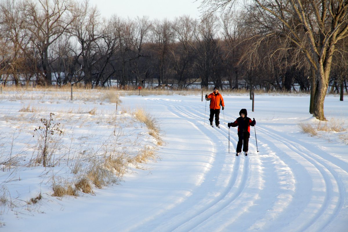 Lac qui Parle State Park-skiers
