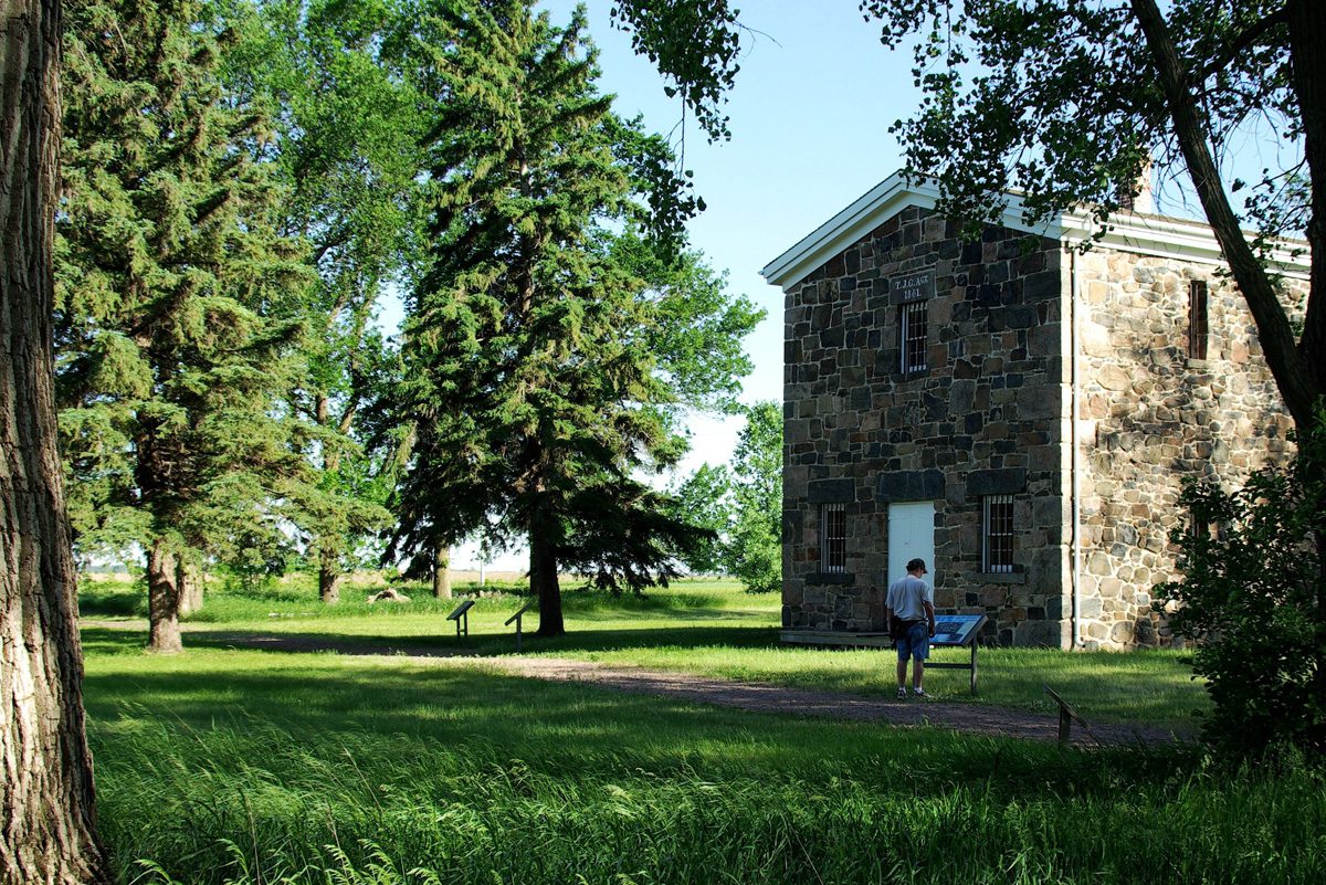 Lower Sioux Agency-building along trail