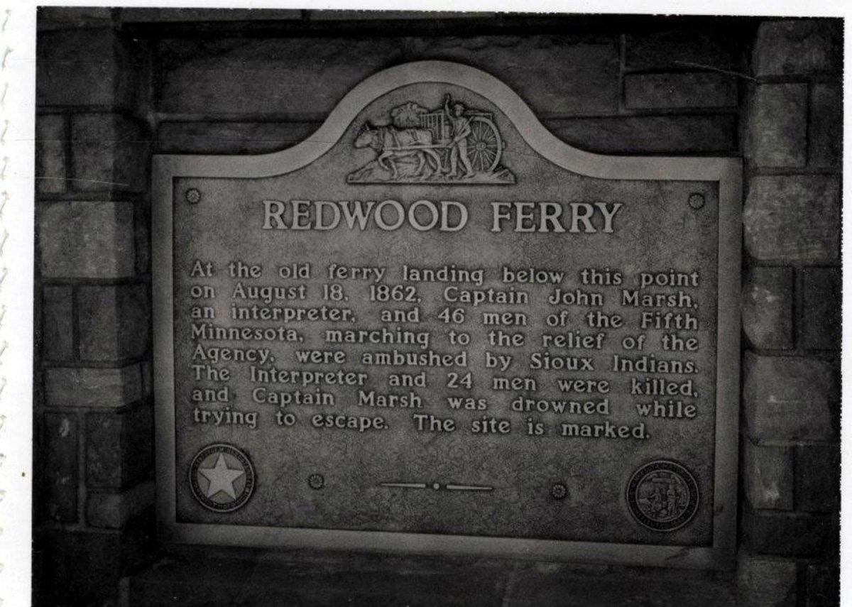 Lower Sioux Agency-redwood ferry sign