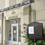 Minnesota Music Hall of Fame entrance. Information panel on right.