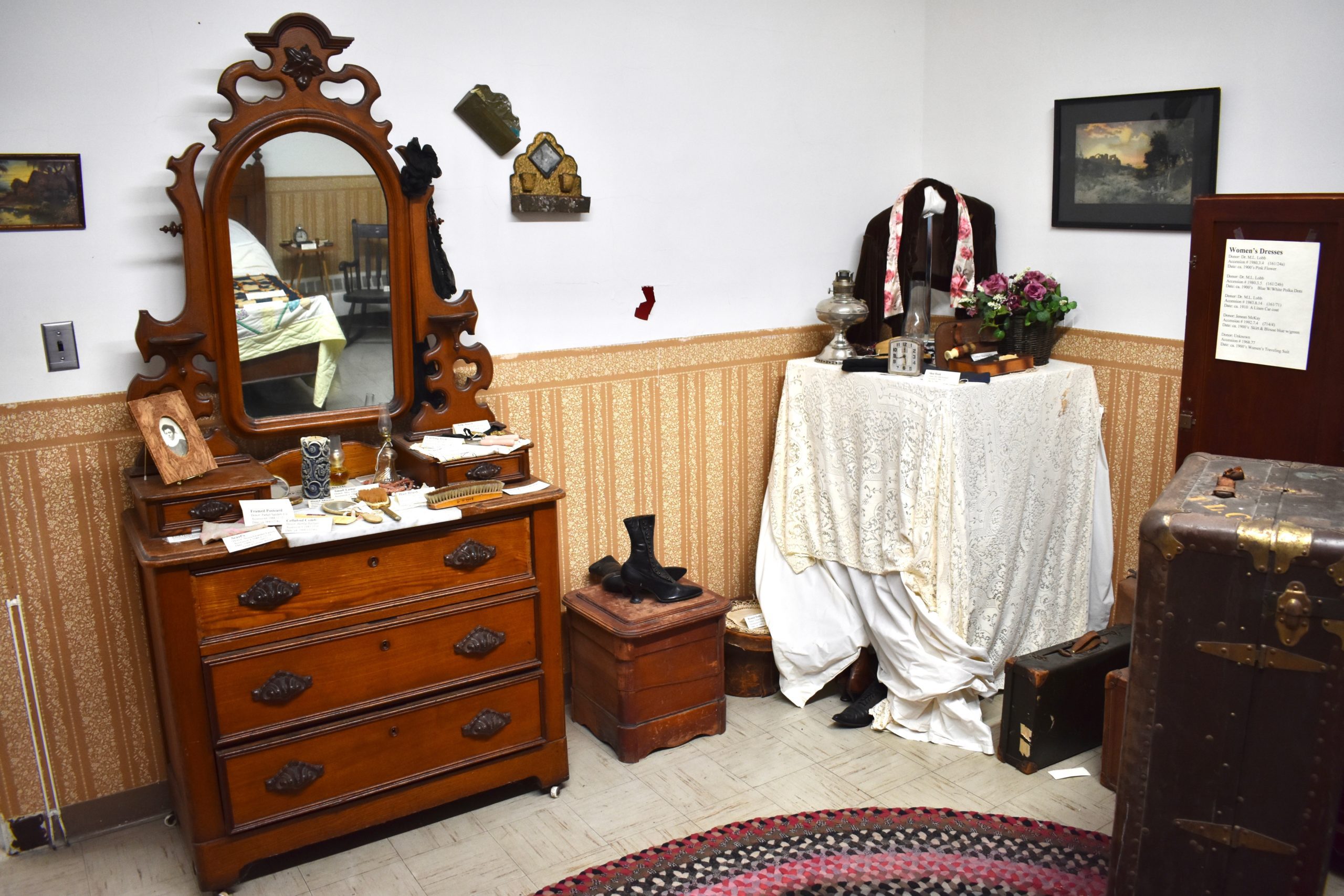 Setup of a historical bedroom