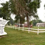 Browns valley sign in foreground. Samuel Brown Memorial Park in background.