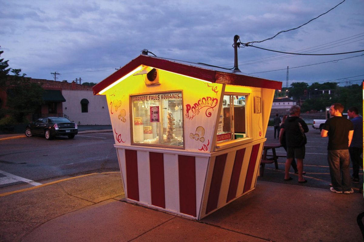 Granite Falls Downtown-popcorn stand
