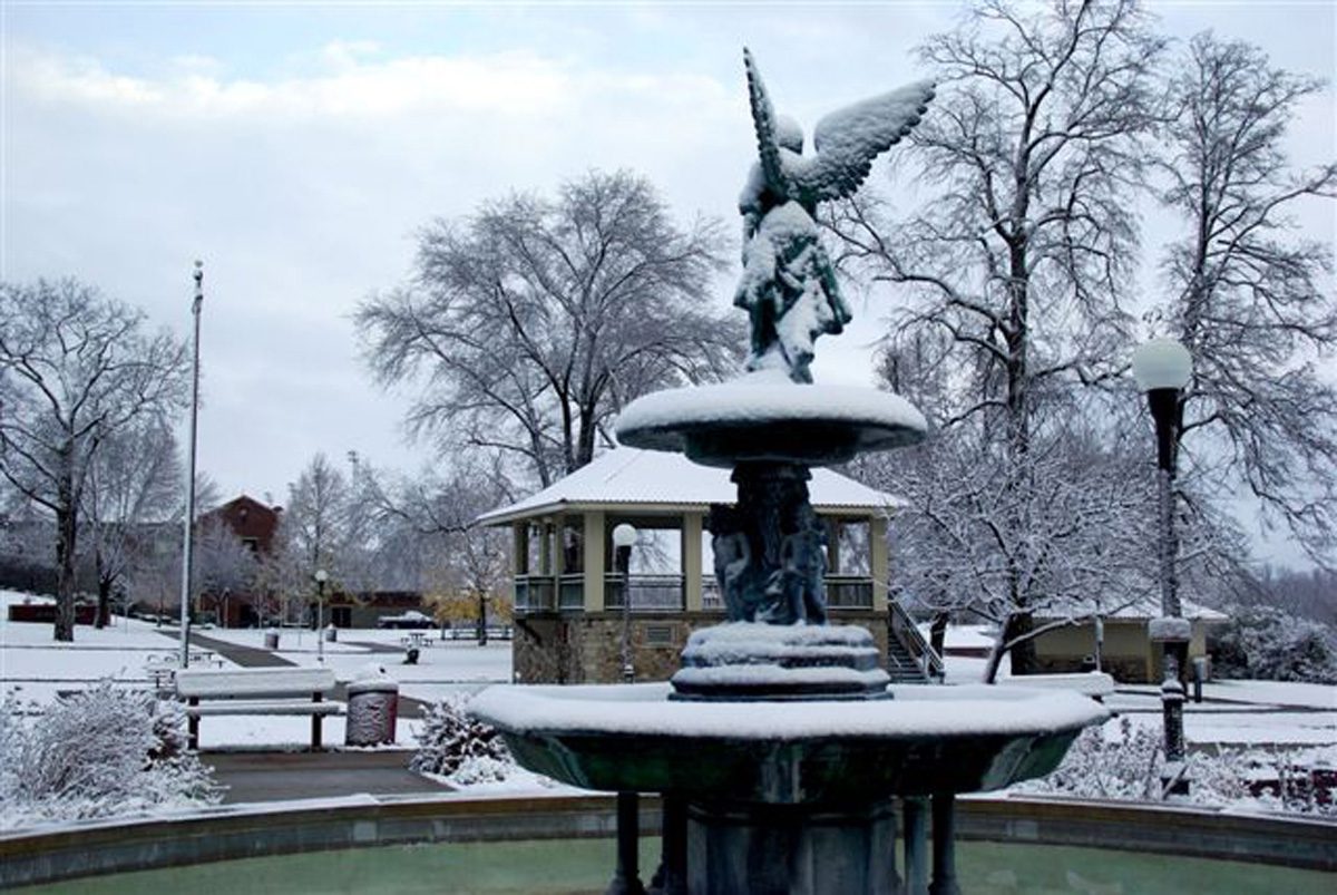 New Ulm-snow covered park
