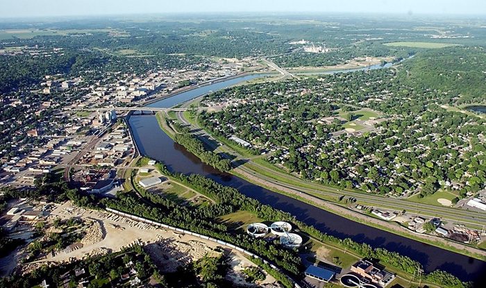 mankato-aerial view