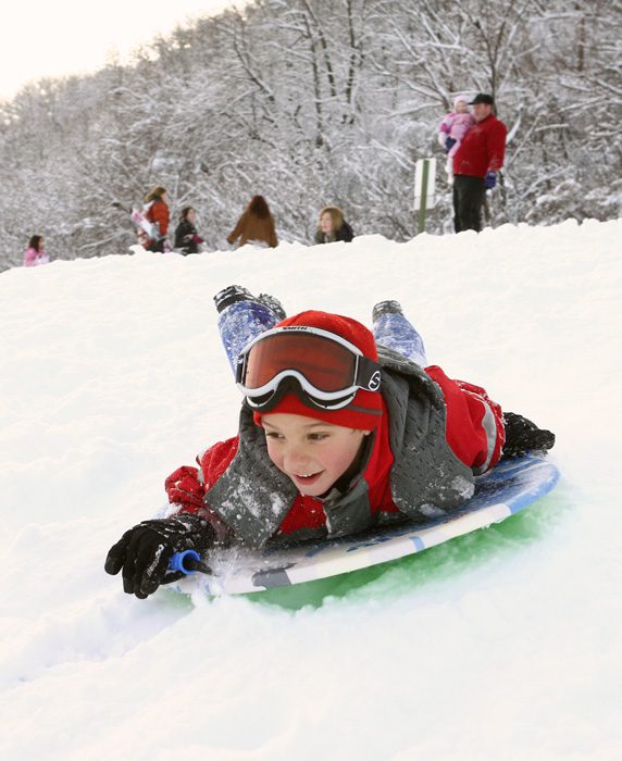 sledding in mankato