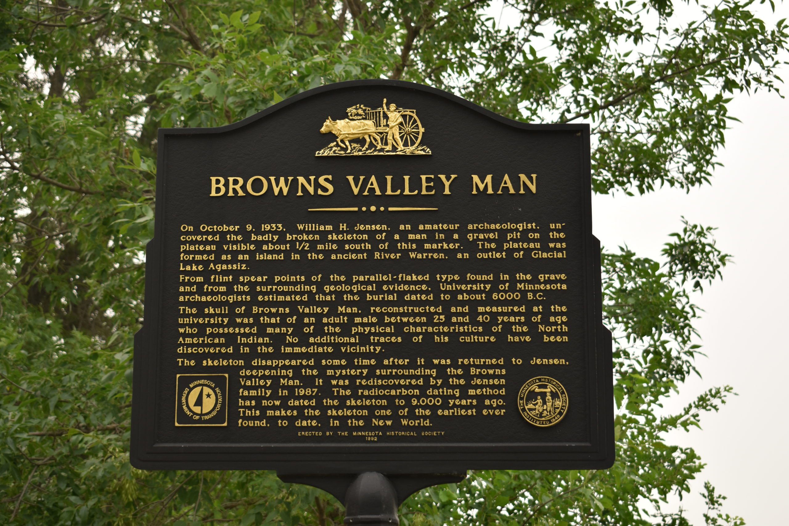 Minnesota Historical Society Plaque